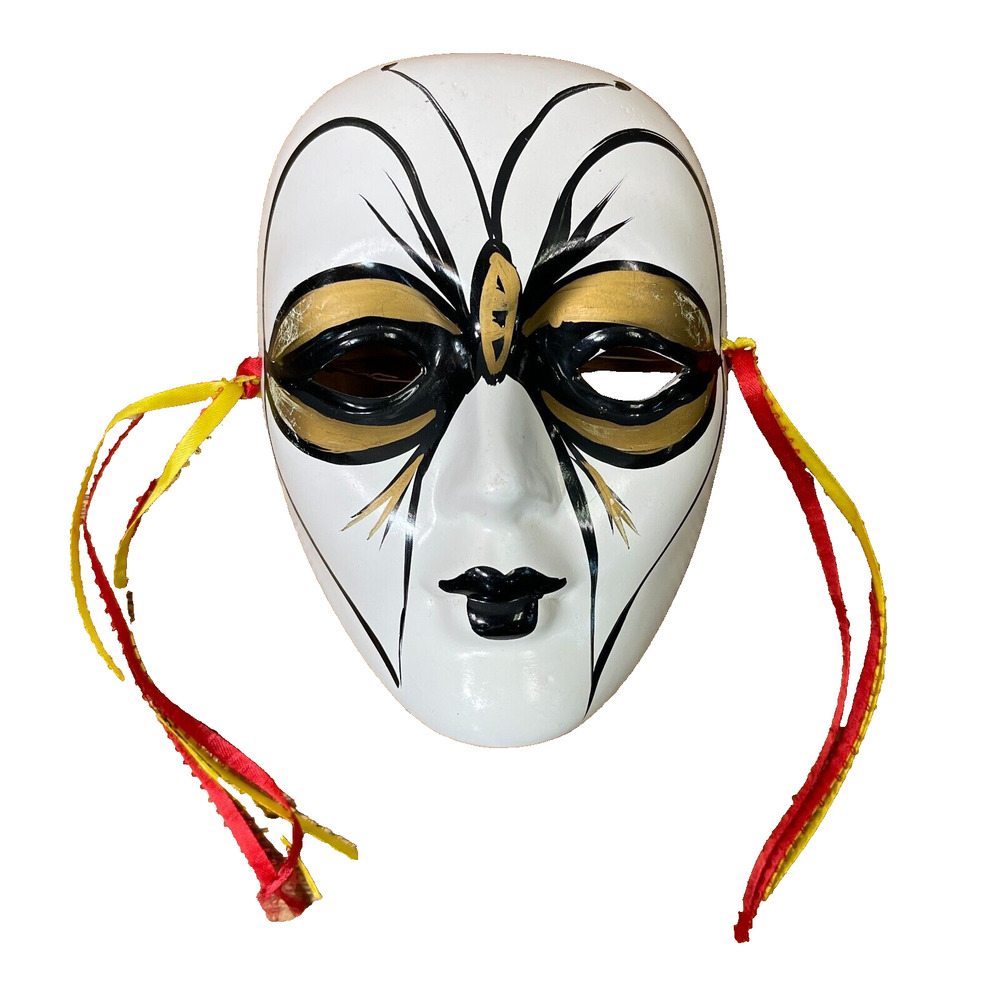Vintage Ceramic Wall Mask Art Deco Wall Hanger Opera Theatre Musical HandPainted